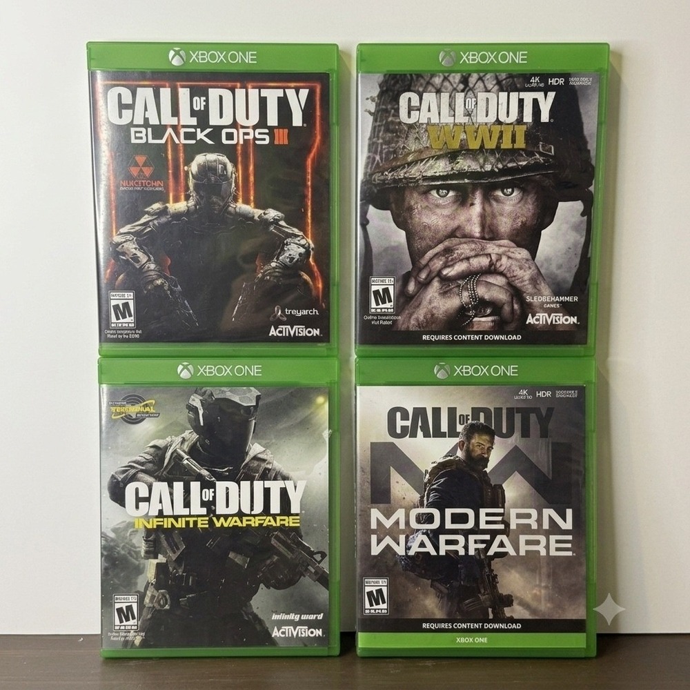 Activision Call of Duty Game Lot M Warfare WWII Black Ops III Infinity Xbox One